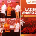 Lazismu Jawa Tengah menerima piala di ajang Lazismu Award 2025.