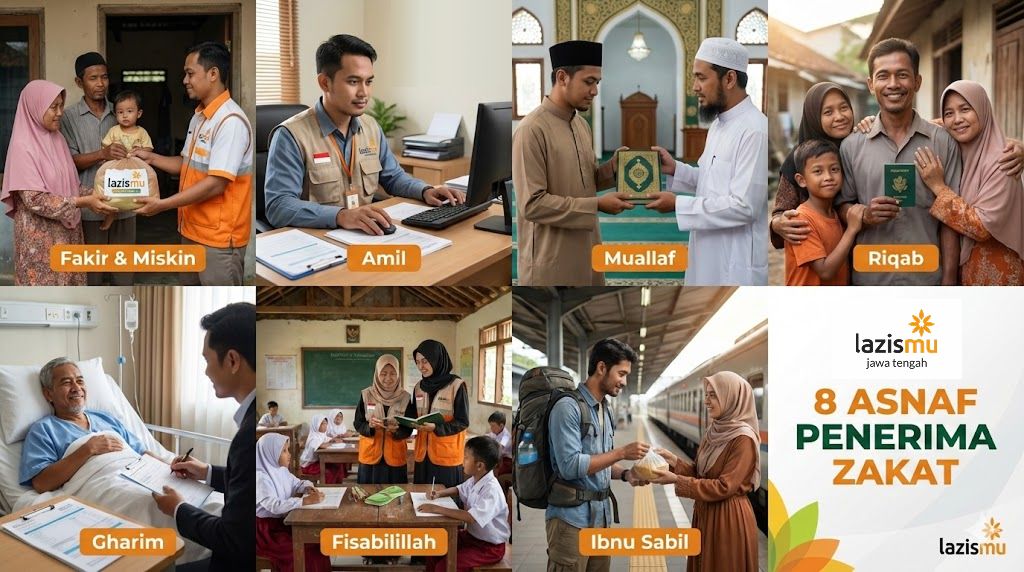 8 asnaf yang berhak menerima zakat menurut Al-Quran
