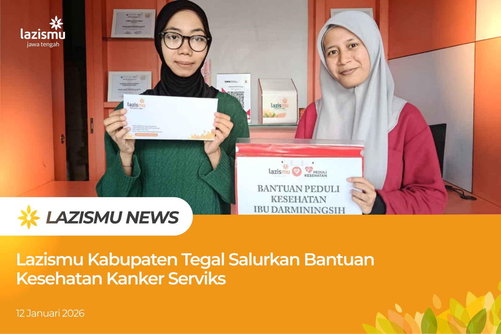 Lazismu Kabupaten Tegal Salurkan bantuan kesehatan