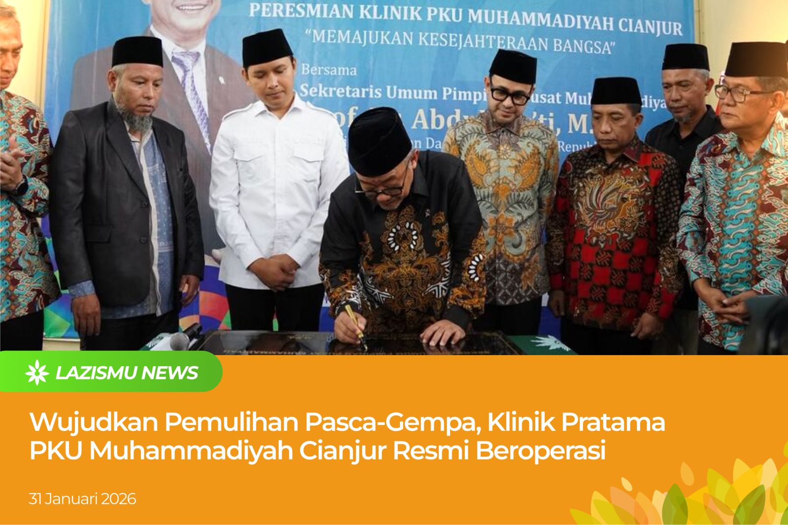 peresmian klinik pratama pku muhammadiyah cianjur