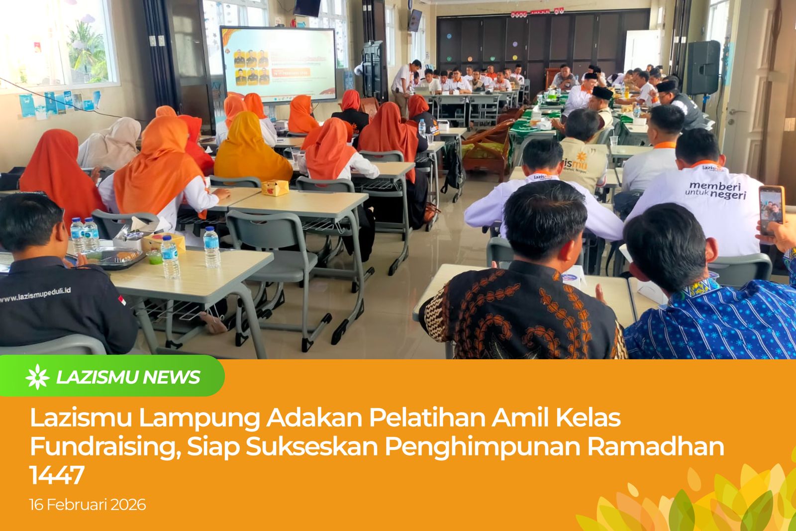 elatihan amil kelas fundraising Ramadhan Lazismu Lampung bersama Lazismu Jateng.