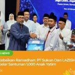 Suasana santunan anak yatim Lazismu Pati bersama PT Sukun