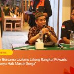 K.H. Tafsir dan Manager Lazismu Jateng dalam acara Kado Ramadhan