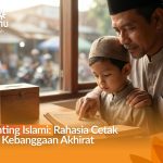 Ayah menemani anak membaca Al-Qur'an sebagai wujud parenting Islami dan investasi amal jariyah di akhirat.