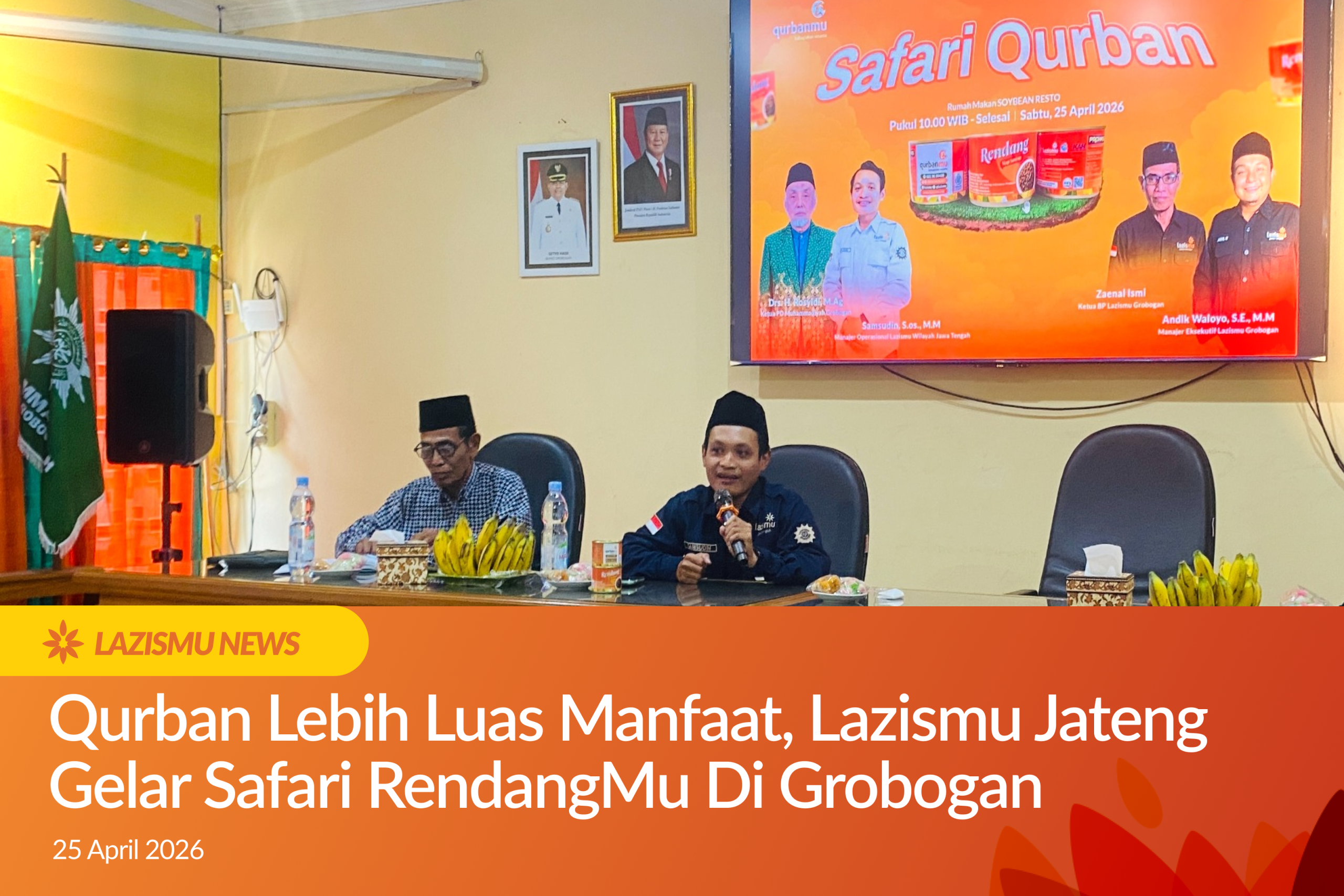 Lazismu Jateng menggelar Safari Qurban RendangMu di Rumah Kedelai Grobogan