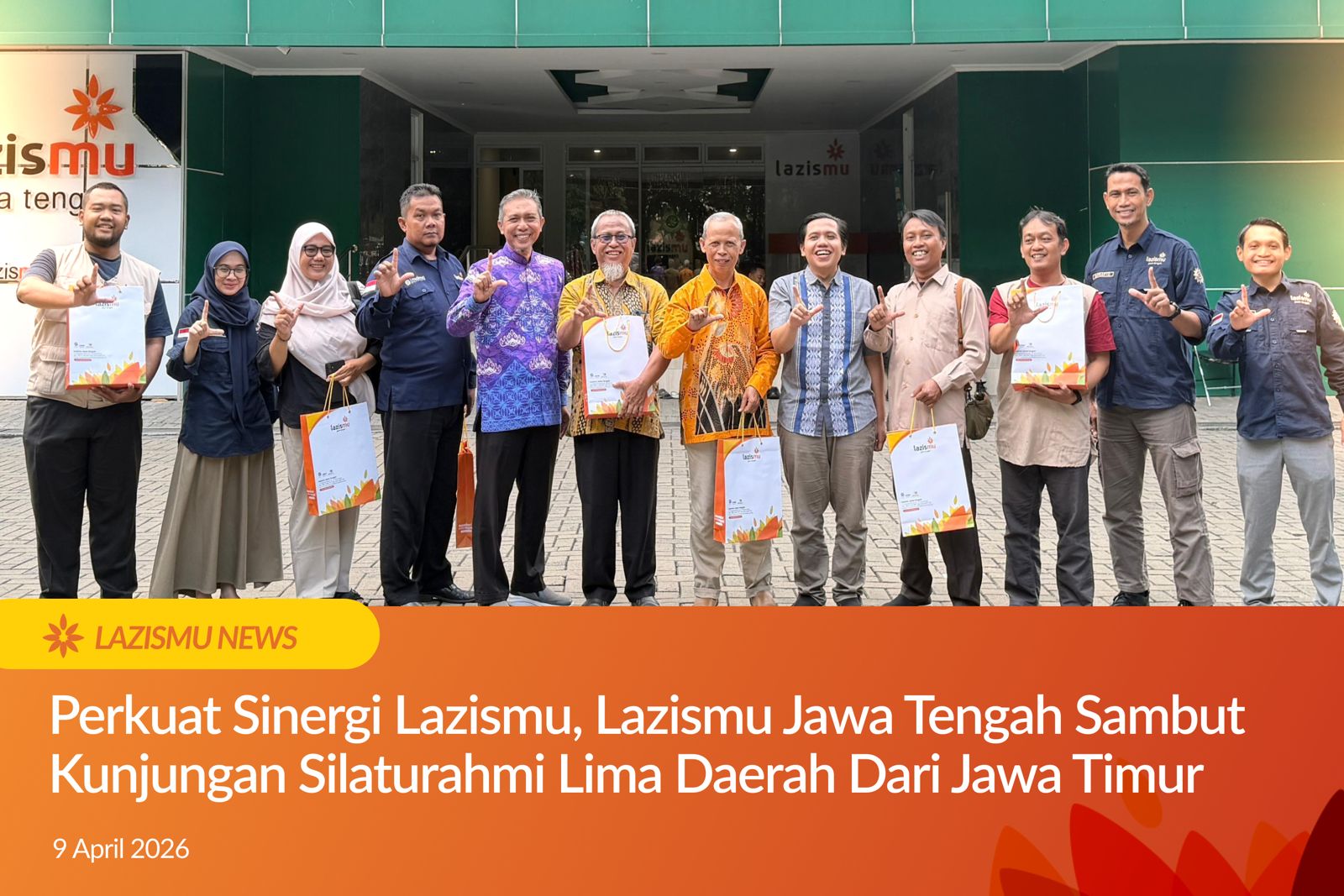 Pertemuan silaturahmi delegasi Lazismu Jawa Timur di Kantor Lazismu Jawa Tengah
