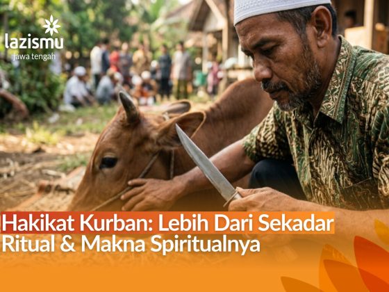 Ilustrasi prosesi kurban yang khidmat sebagai simbol ketaatan spiritual