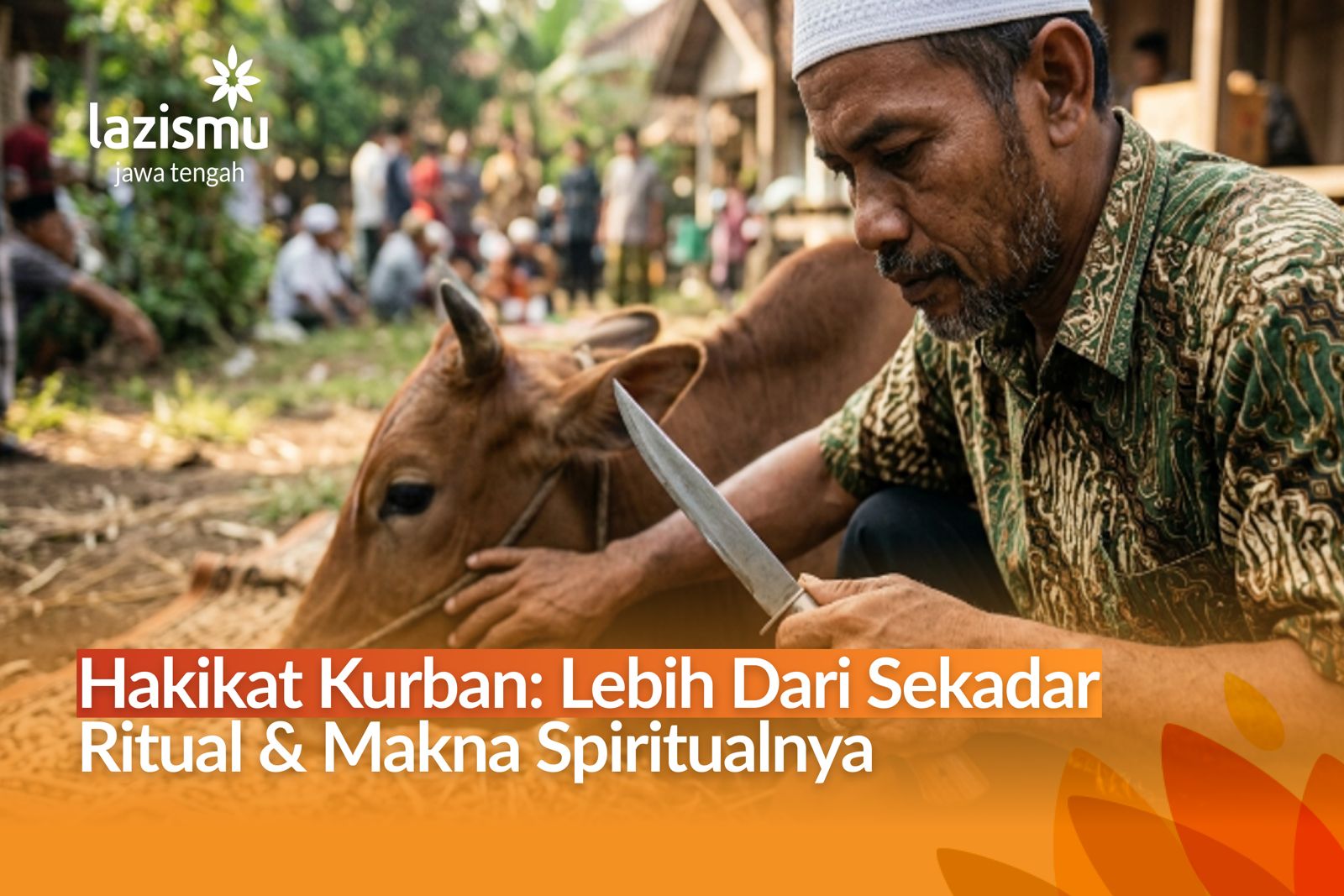 Ilustrasi prosesi kurban yang khidmat sebagai simbol ketaatan spiritual