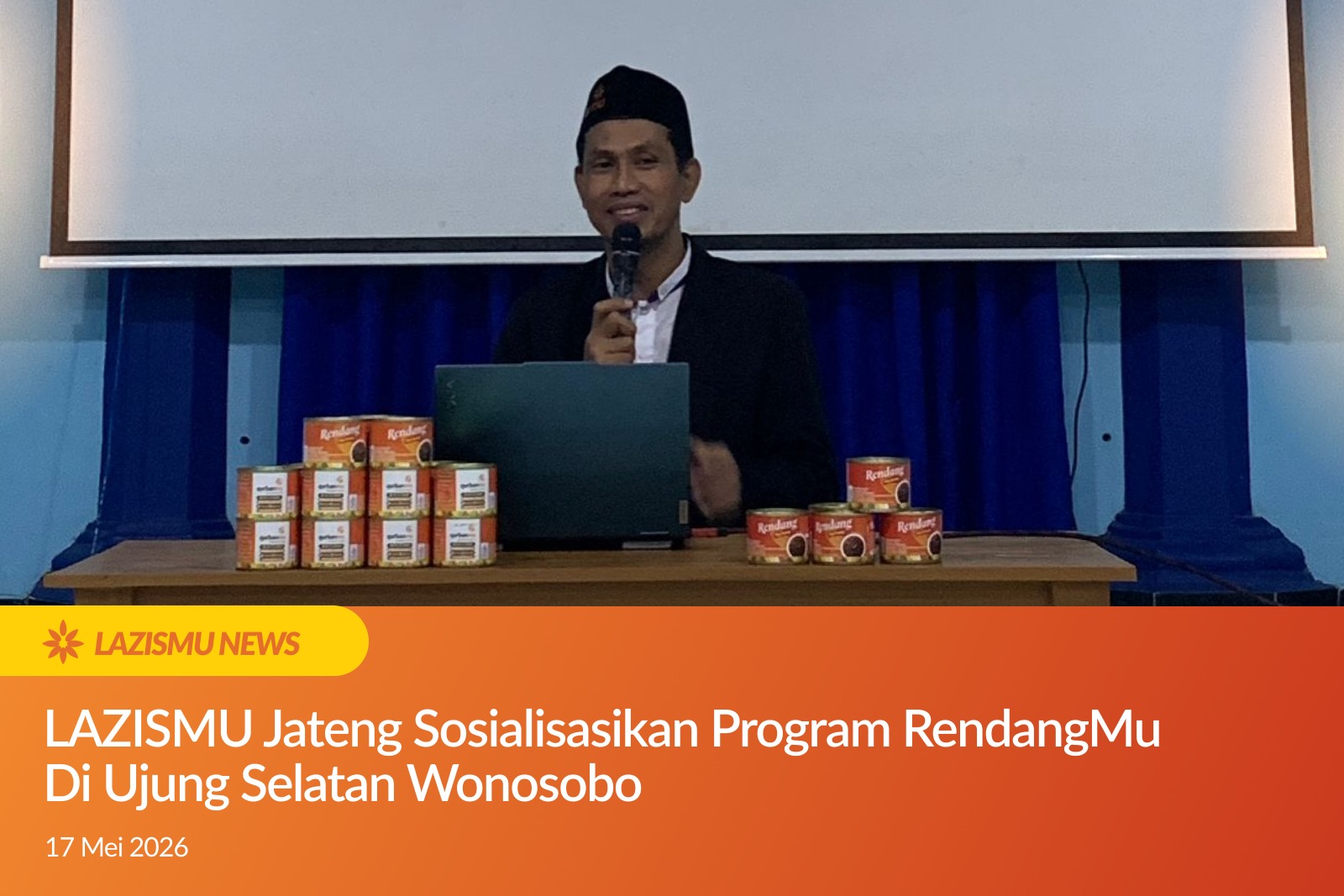 Sosialisasi Program RendangMu LAZISMU Jateng di Wadaslintang Wonosobo
