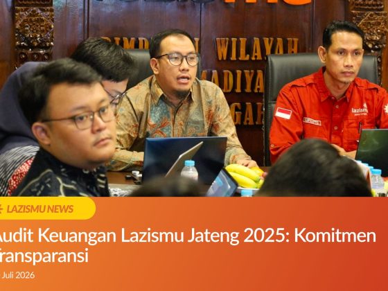 Suasana rapat exit meeting audit keuangan Lazismu Jawa Tengah tahun buku 2025 bersama KAP Abdul Hamid.