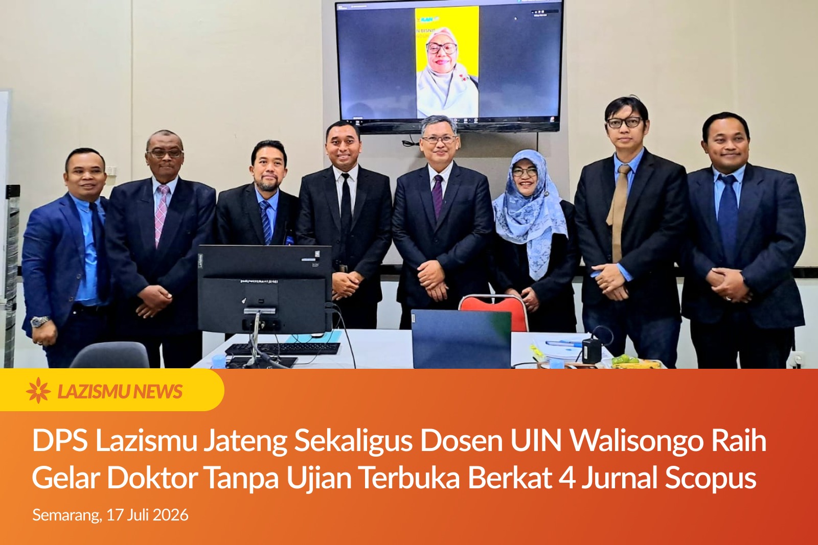 Potret Faris Shalahuddin Zakiy, DPS Lazismu Jateng dan Dosen UIN Walisongo Semarang, peraih gelar doktor tanpa ujian terbuka.