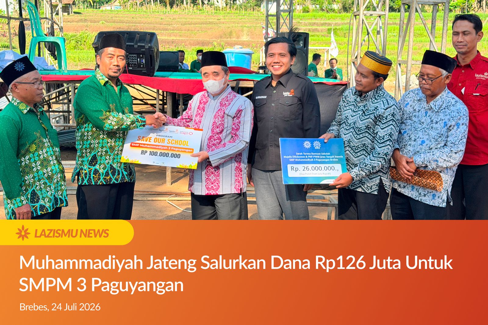 bantuan lazismu jateng untuk smp m 3