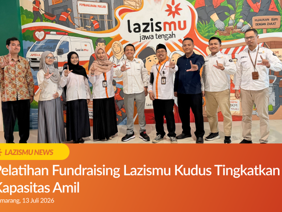 Suasana pembukaan pelatihan fundraising Lazismu antara pengurus Lazismu Jawa Tengah dan Lazismu Kudus di ruang rapat.