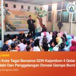 Lazismu Kota Tegal bersama siswa SDN Kejambon 4 menggalang donasi untuk korban gempa bumi NTT