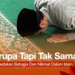 ketenangan jiwa yang menggambarkan perbedaan bahagia dan nikmat dalam ajaran Islam.